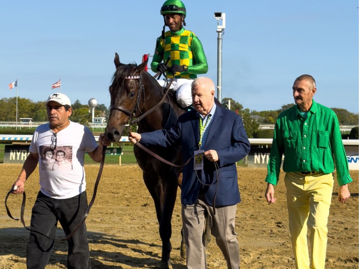 Tom Morley Racing assistant trainer John Attfield and Donegal Momentum